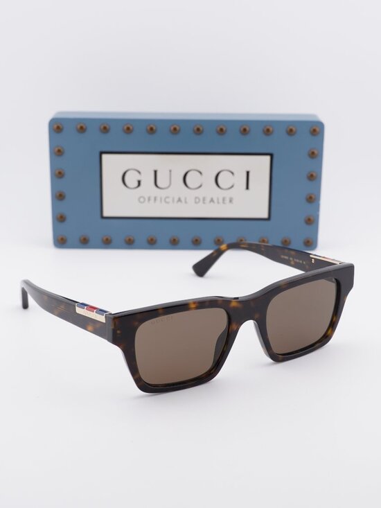 Gucci GG1889S 002 Square Sunglasses - Havana / Brown main image 8